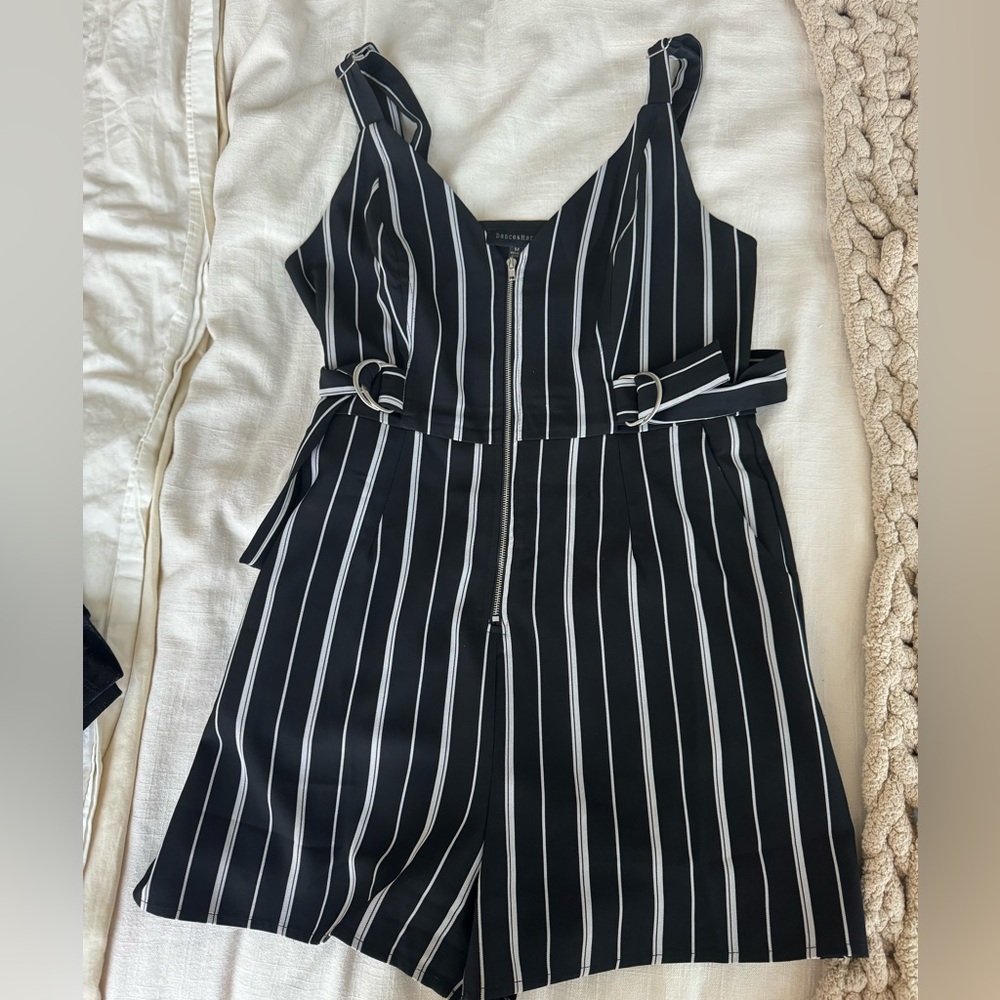 Black and White Formal Romper